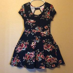 Floral Black Dress